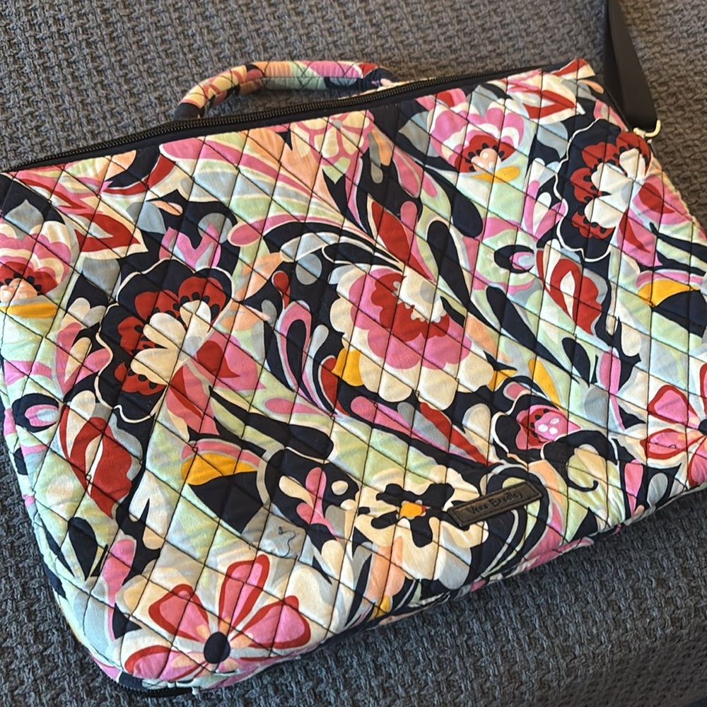 Vera Bradley paisley laptop crossbody bag